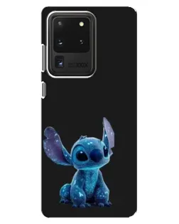Чехол для Samsung Galaxy S20 Ultra с картинкой «Стич на черном»