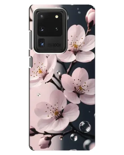 Чехол для Samsung Galaxy S20 Ultra с картинкой «Нежная сакура и капли» Чехол для Samsung Galaxy S20 Ultra с картинкой «Нежная сакура и капли»