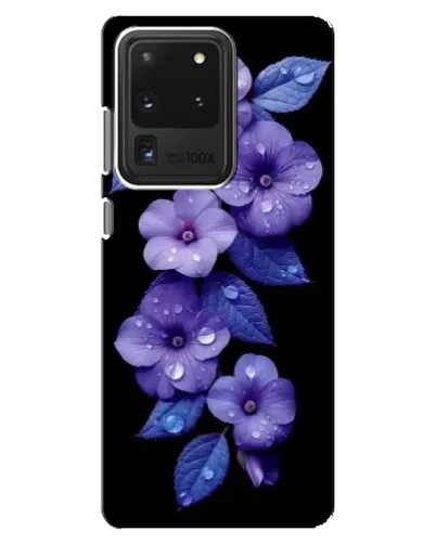 Чехол для Samsung Galaxy S20 Ultra с картинкой «Фиолетовые цветы с росою»