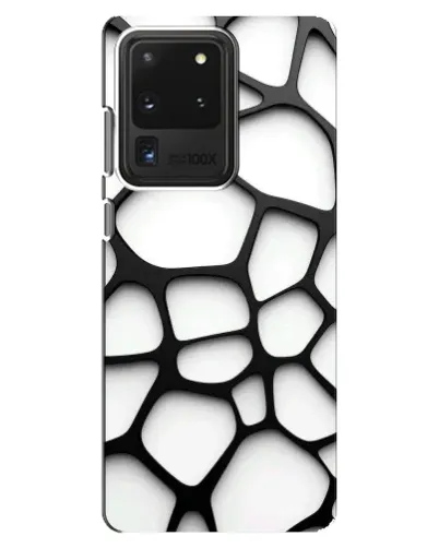 Чехол для Samsung Galaxy S20 Ultra с картинкой «Белая объемная сетка» Чехол для Samsung Galaxy S20 Ultra с картинкой «Белая объемная сетка»