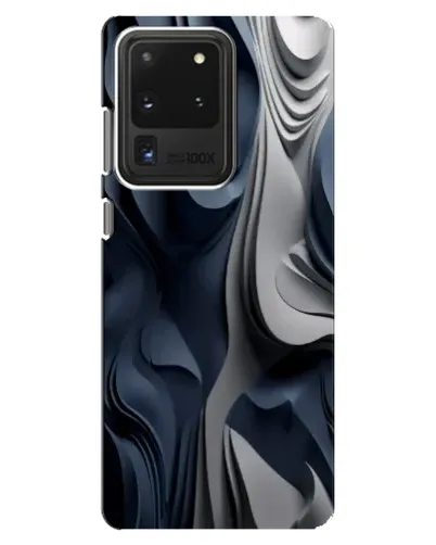 Чехол для Samsung Galaxy S20 Ultra с картинкой «Объемные синие складки» Чехол для Samsung Galaxy S20 Ultra с картинкой «Объемные синие складки»