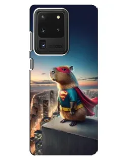 Чохол для Samsung Galaxy S20 Ultra з картинкою «Капі-мен супергерой» Чохол для Samsung Galaxy S20 Ultra з картинкою «Капі-мен супергерой»
