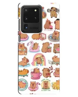 Чохол для Samsung Galaxy S20 Ultra з картинкою «Капібари набір» Чохол для Samsung Galaxy S20 Ultra з картинкою «Капібари набір»