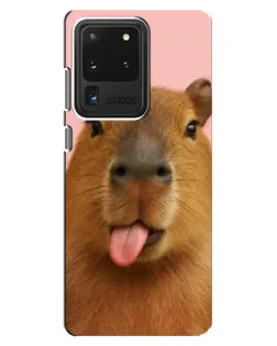 Чохол для Samsung Galaxy S20 Ultra з картинкою «Капібара з язиком» Чохол для Samsung Galaxy S20 Ultra з картинкою «Капібара з язиком»