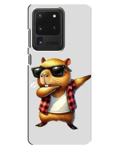Чехол для Samsung Galaxy S20 Ultra с картинкой «Капибара рэпер даб»