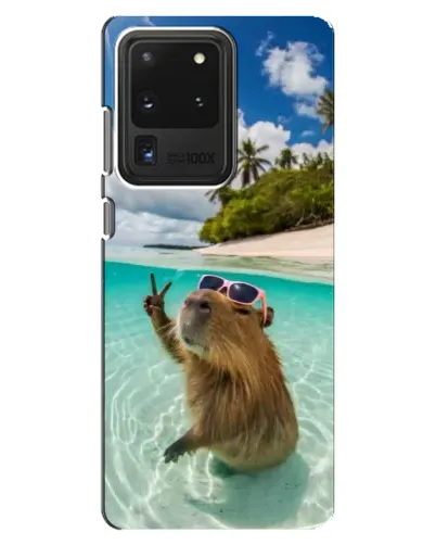 Чехол для Samsung Galaxy S20 Ultra с картинкой «Капибара на море»