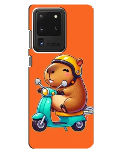 Чехол для Samsung Galaxy S20 Ultra с картинкой «Капибара на скутере»