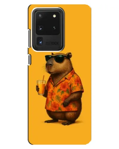 Чехол для Samsung Galaxy S20 Ultra с картинкой «Капибара на отдыхе»