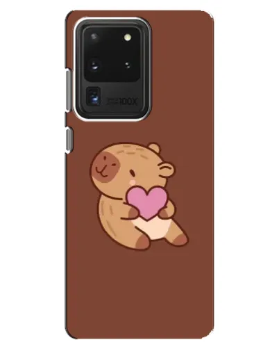 Чехол для Samsung Galaxy S20 Ultra с картинкой «Капибара с сердцем»