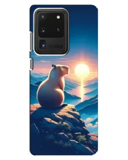 Чохол для Samsung Galaxy S20 Ultra з картинкою «Захід сонця з капібарою» Чохол для Samsung Galaxy S20 Ultra з картинкою «Захід сонця з капібарою»