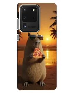 Чохол для Samsung Galaxy S20 Ultra з картинкою «Капібара з піцою» Чохол для Samsung Galaxy S20 Ultra з картинкою «Капібара з піцою»