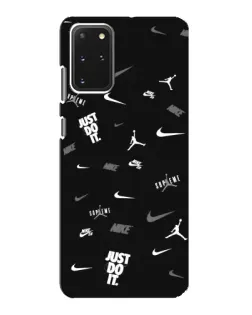 Чехол для Samsung Galaxy S20 с картинкой «Nike Black Pattern» Чехол для Samsung Galaxy S20 с картинкой «Nike Black Pattern»