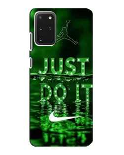 Чехол для Samsung Galaxy S20 с картинкой «Зеленый неоновый Nike»