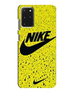 Чехол для Samsung Galaxy S20 с картинкой «Желтый текстурный Nike»