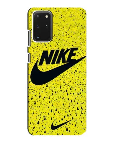 Чехол для Samsung Galaxy S20 с картинкой «Желтый текстурный Nike»