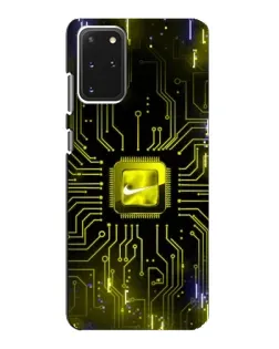 Чехол для Samsung Galaxy S20 с картинкой «Nike — золотая искра»