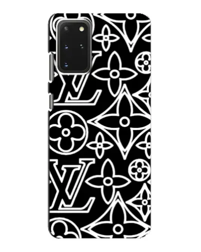 Чехол для Samsung Galaxy S20 с картинкой «Черно-белый узор LV»