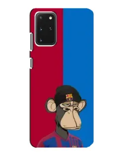 Чехол для Samsung Galaxy S20 с картинкой «Bored Ape — фанат Барсы»