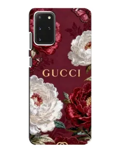 Чехол для Samsung Galaxy S20 с картинкой «Gucci — бордовые розы»