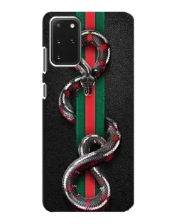 Чехол для Samsung Galaxy S20 с картинкой «Gucci — змея на полосе»