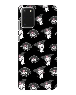 Чехол для Samsung Galaxy S20 с картинкой «Черный паттерн Kuromi»