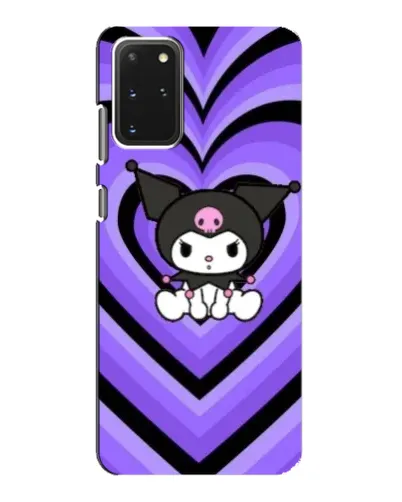 Чехол для Samsung Galaxy S20 с картинкой «Kuromi и фиолетовые сердца»