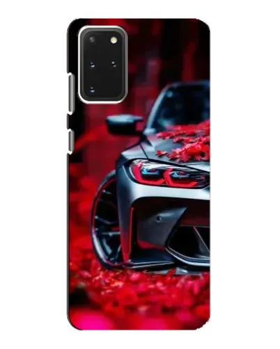 Чехол для Samsung Galaxy S20 с картинкой «Спортивная BMW и цветы»