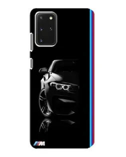 Чехол для Samsung Galaxy S20 с картинкой «Силуэт BMW в темноте»