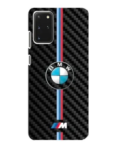 Чехол для Samsung Galaxy S20 с картинкой «Эмблема BMW и карбон»