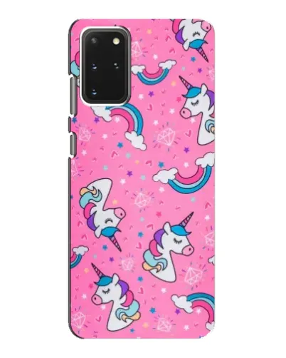 Чехол для Samsung Galaxy S20 с картинкой «Unicorn паттерн розовый»