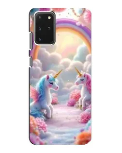 Чехол для Samsung Galaxy S20 с картинкой «Радуга и единороги» Чехол для Samsung Galaxy S20 с картинкой «Радуга и единороги»