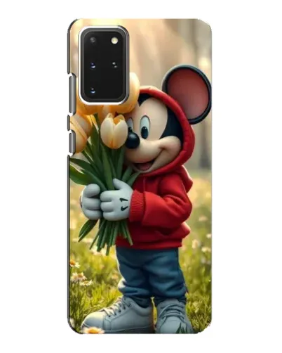 Чехол для Samsung Galaxy S20 с картинкой «Микки с тюльпанами»
