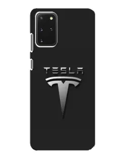 Чехол для Samsung Galaxy S20 с картинкой «Стальной логотип Tesla» Чехол для Samsung Galaxy S20 с картинкой «Стальной логотип Tesla»