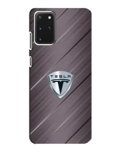 Чехол для Samsung Galaxy S20 с картинкой «Металлическая текстура Tesla»