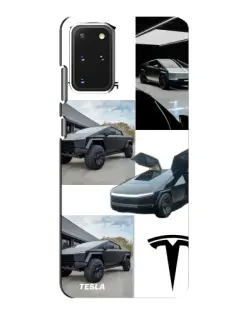 Чехол для Samsung Galaxy S20 с картинкой «Коллаж Cybertruck Tesla» Чехол для Samsung Galaxy S20 с картинкой «Коллаж Cybertruck Tesla»