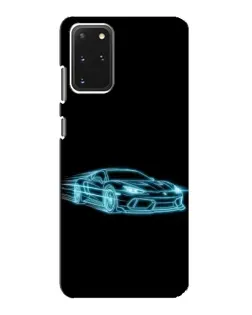 Чехол для Samsung Galaxy S20 с картинкой «Неоновый контур Lamborghini»