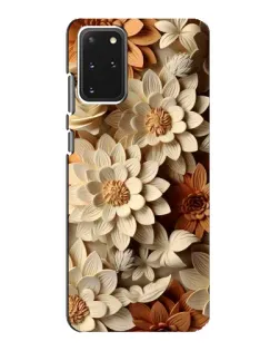 Чехол для Samsung Galaxy S20 с картинкой «Бежевый флористический декор»