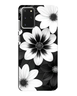 Чехол для Samsung Galaxy S20 с картинкой «Монохромные астры»