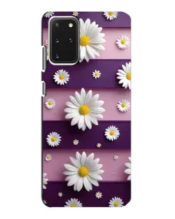 Чехол для Samsung Galaxy S20 с картинкой «Ромашки на фиолетовом»