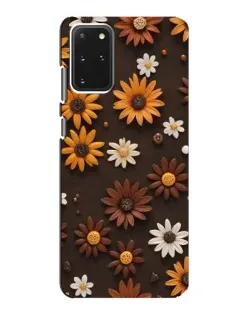 Чехол для Samsung Galaxy S20 с картинкой «Узор из маленьких подсолнухов»