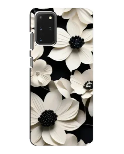 Чехол для Samsung Galaxy S20 с картинкой «Объемные белые цветы»