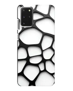 Чехол для Samsung Galaxy S20 с картинкой «Белая объемная сетка»