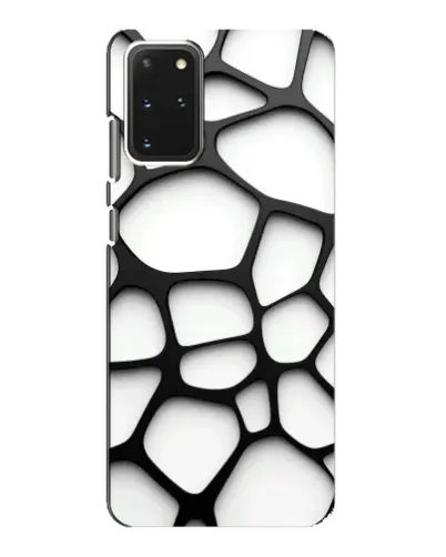 Чехол для Samsung Galaxy S20 с картинкой «Белая объемная сетка»