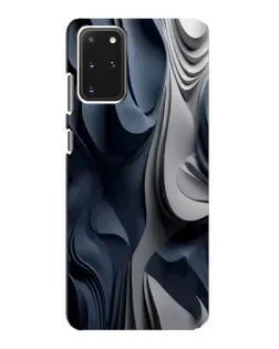 Чехол для Samsung Galaxy S20 с картинкой «Объемные синие складки»