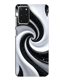 Чехол для Samsung Galaxy S20 с картинкой «Черно-белая спираль»