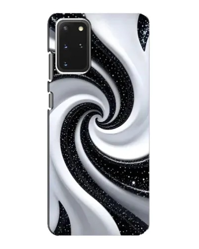 Чехол для Samsung Galaxy S20 с картинкой «Черно-белая спираль»
