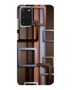Чехол для Samsung Galaxy S20 с картинкой «Коричневые объемные квадраты»