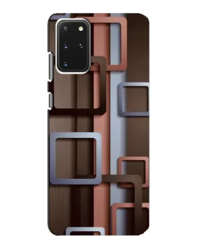 Чехол для Samsung Galaxy S20 с картинкой «Коричневые объемные квадраты»