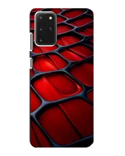 Чехол для Samsung Galaxy S20 с картинкой «Красная глянцевая сетка»