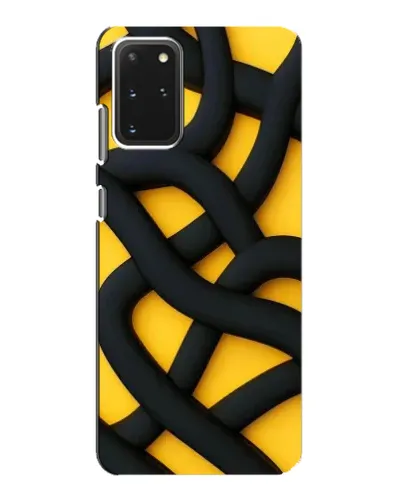 Чехол для Samsung Galaxy S20 с картинкой «Черное желтое переплетение»